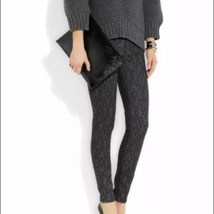 CURRENT/ELLIOT Black Lace Skinny Ankle Jeans. 32